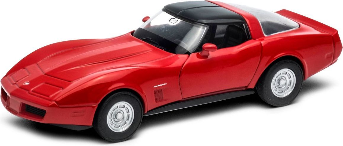 Welly Chevrolet Corvette Coupe (1982) 1:34 červený - obrázek 3