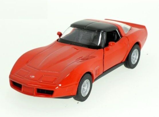 Welly Chevrolet Corvette Coupe (1982) 1:34 červený - obrázek 1