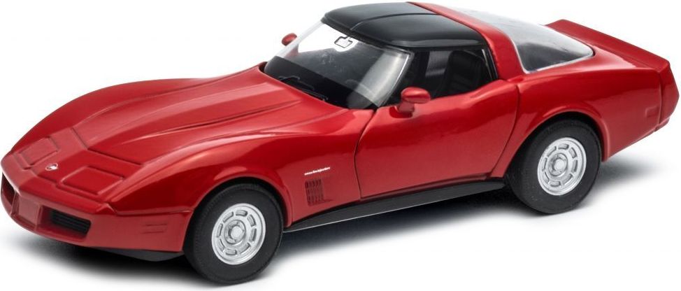 Welly Chevrolet Corvette Coupe (1982) 1:34 červený - obrázek 2