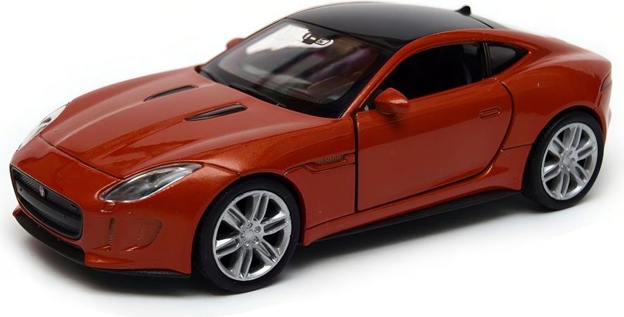 Welly Jaguar F-Type Coupe 1:34 tmavě oranžový - obrázek 2