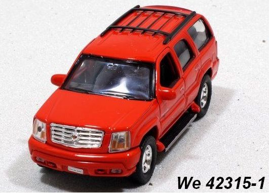 Welly - Cadillac Escalade (2002) model 1:34 červený - obrázek 1