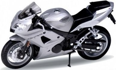 Welly - Motocykl Triumph Daytona 600 model 1:18 stříbrný - obrázek 2