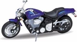 Welly - Motocykl Yamaha Road Star Warrior (2002) model 1:18 modrá - obrázek 1