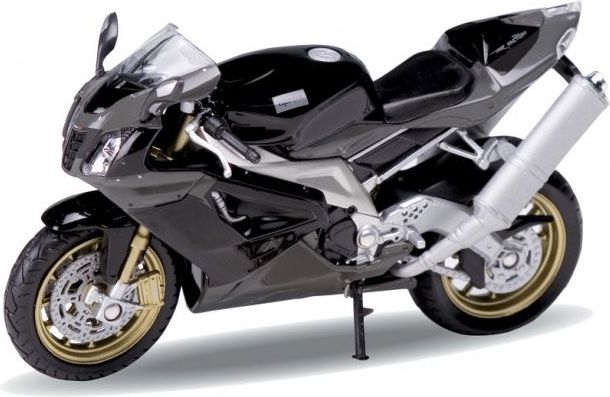 Welly - Motocykl Aprilia RSV1000R Factory model 1:18 šedá - obrázek 2