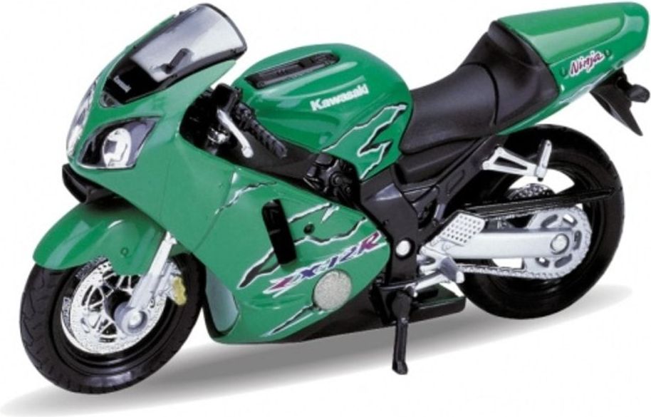 Welly - Motocykl Kawasaki Ninja ZX-12R (2001) model 1:18 zelená - obrázek 1