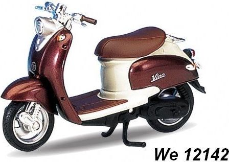 Welly - Motocykl Yamaha Vino YJ50R (1999) model 1:18 vínový - obrázek 1