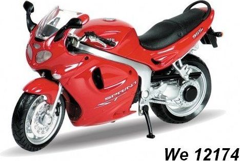 Welly - Motocykl Triumph Sprint ST (2002) model 1:18 červený - obrázek 1