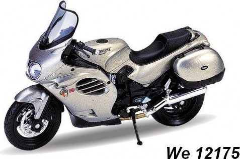 Welly - Motocykl Triumph Trophy (2002) model 1:18 stříbrný - obrázek 1