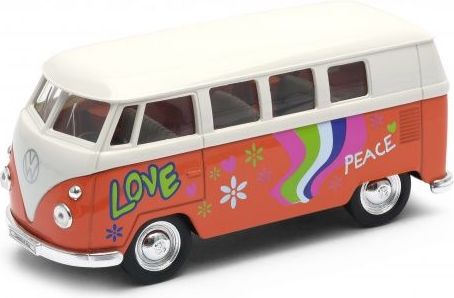 Welly - Volkswagen T1 Bus (1963) model 1:34 modrý love - obrázek 2