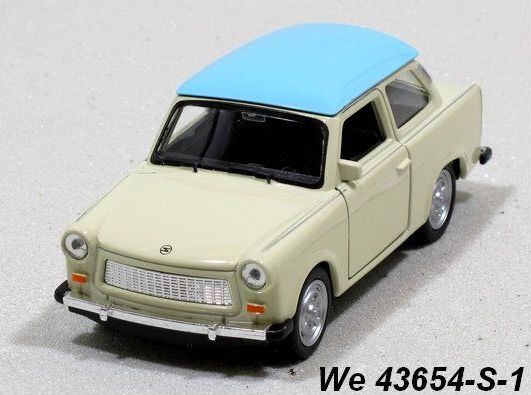 Welly - Trabant 601 1:34 krémový s modrou střechou - obrázek 1