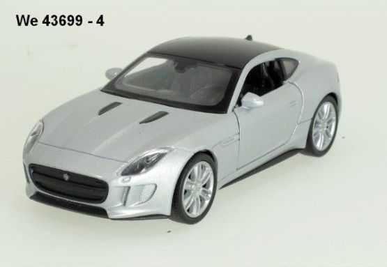 Welly Jaguar F-Type Coupe 1:34 stříbrný - obrázek 1