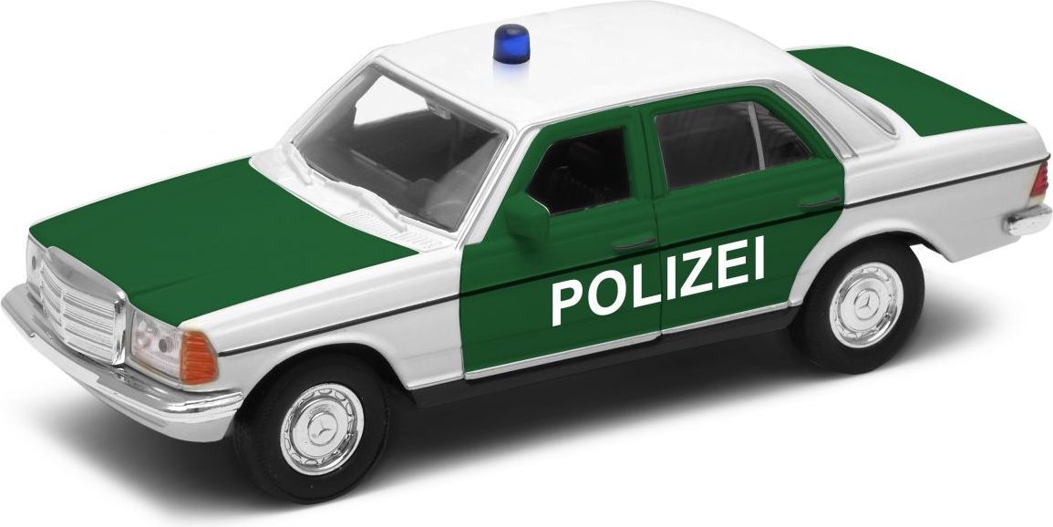 Welly Mercedes-Benz W123 1:34 policie zelené - obrázek 2