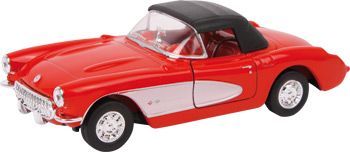 Welly - Chevrolet Corvette ('57) model 1:34 červený - obrázek 1