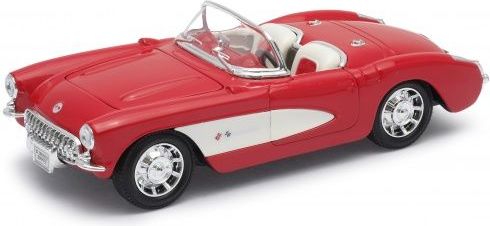Welly - Chevrolet Corvette ('57) model 1:34 červený - obrázek 2