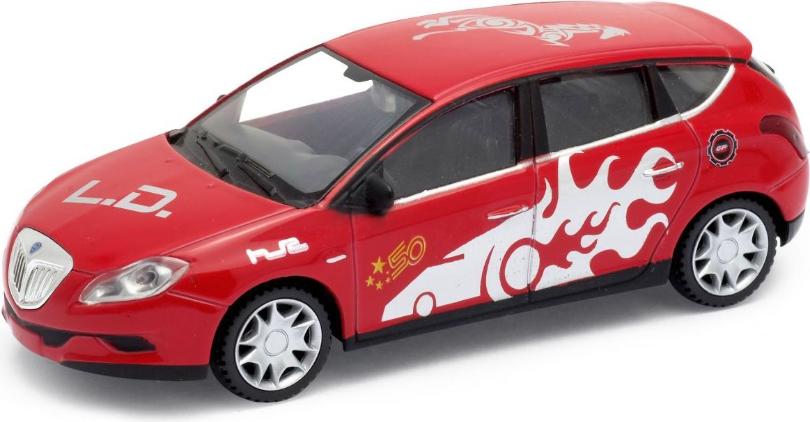 Welly - Lancia Delta model 1:43 červené - obrázek 1