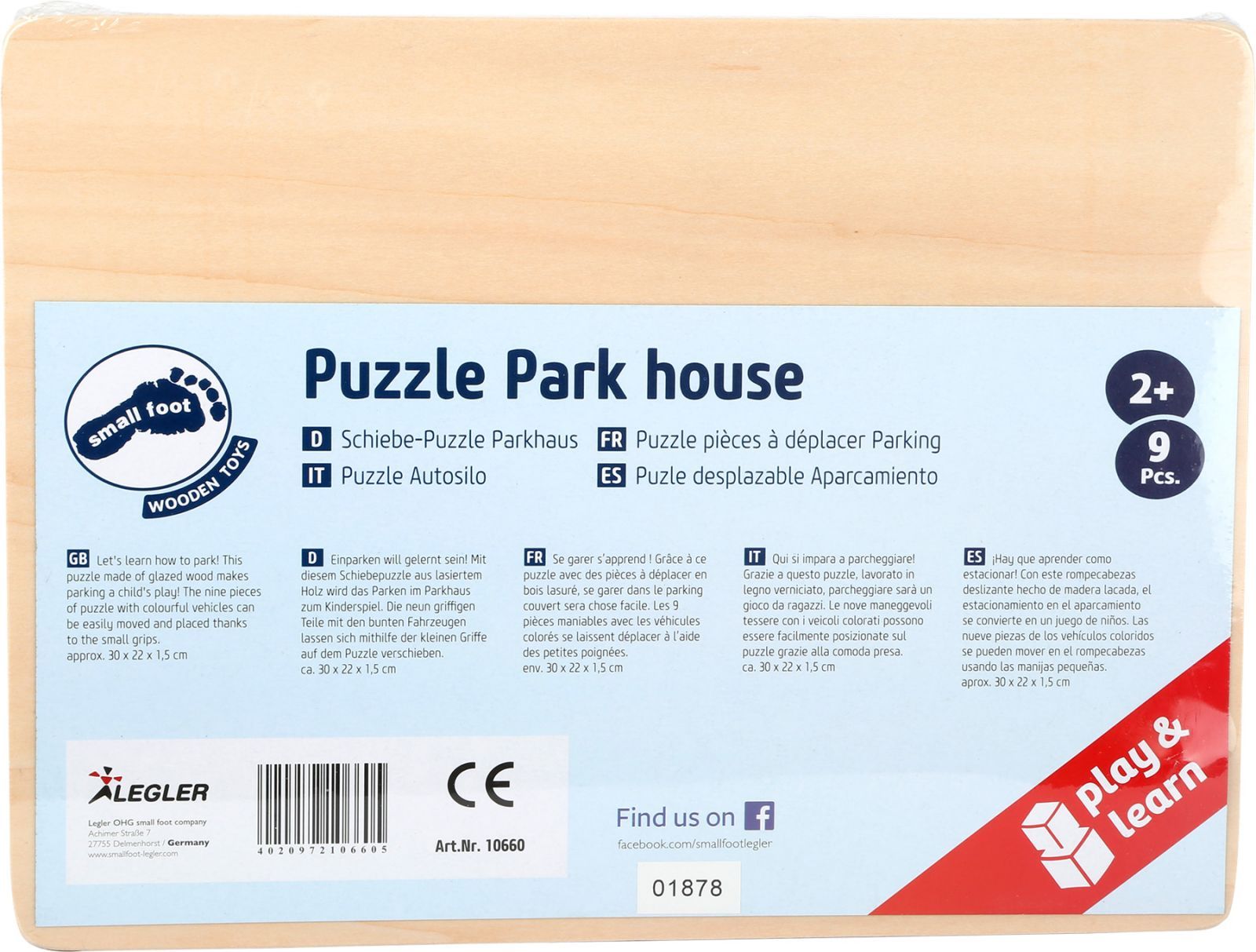 Small foot by Legler Small Foot Vkládací puzzle garáž s autíčky - obrázek 3