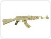 Woodcraft construction kit Woodcraft Dřevěné 3D puzzle samopal AK 47 - obrázek 1