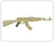 Woodcraft construction kit Woodcraft Dřevěné 3D puzzle samopal AK 47 - obrázek 1