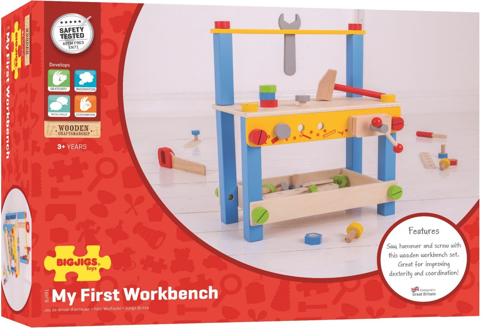 Bigjigs Toys Můj první pracovní stůl - obrázek 6