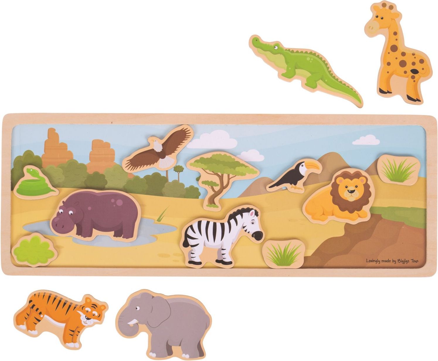Magnetické puzzle Bigjigs Toys Safari - obrázek 1