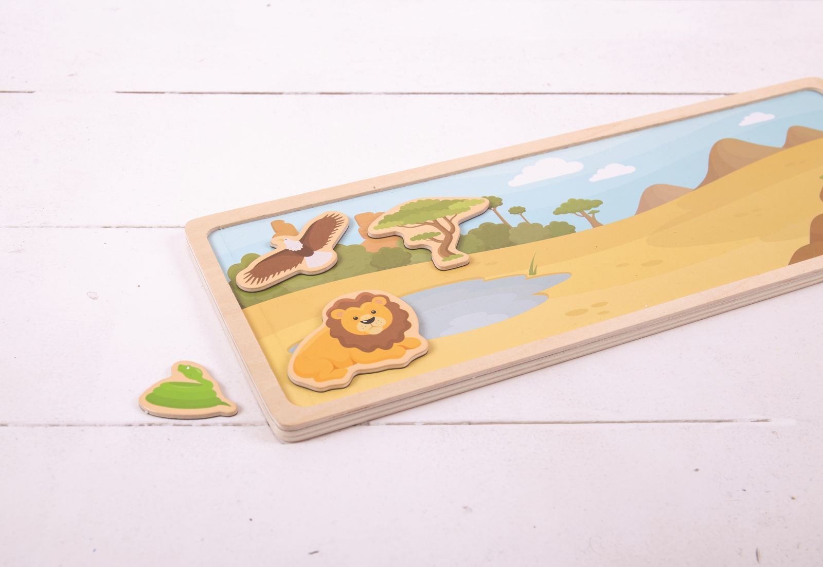 Magnetické puzzle Bigjigs Toys Safari - obrázek 2