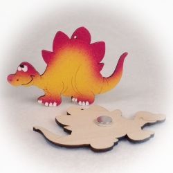 Česká dřevěná hračka Dřevěné magnetky - Stegosaurus - obrázek 2