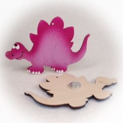 Česká dřevěná hračka Dřevěné magnetky - Stegosaurus - obrázek 3