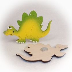 Česká dřevěná hračka Dřevěné magnetky - Stegosaurus - obrázek 4
