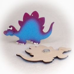 Česká dřevěná hračka Dřevěné magnetky - Stegosaurus - obrázek 5