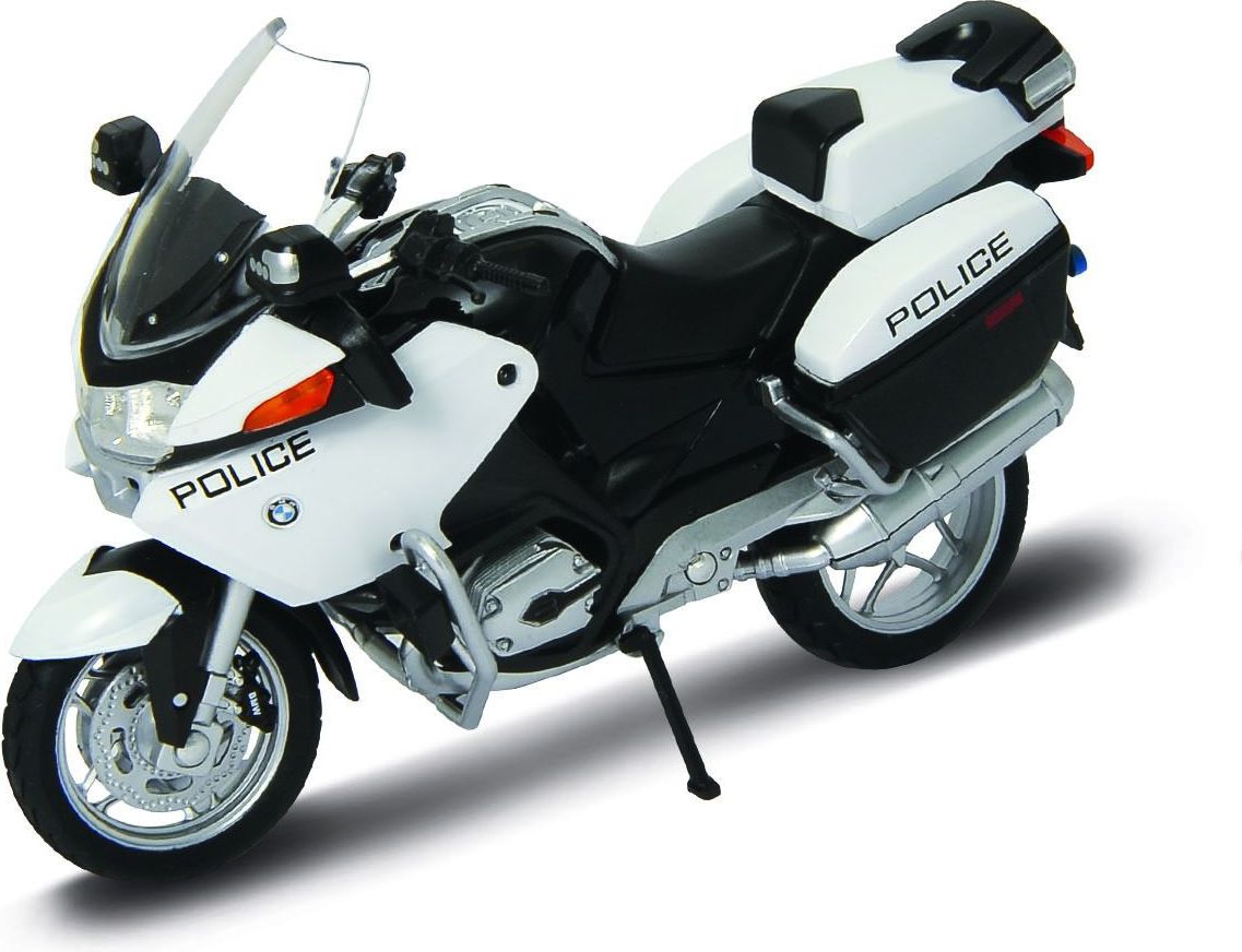 Welly Motocykl BMW R1200 RT 1:18 policejní bílý - obrázek 2