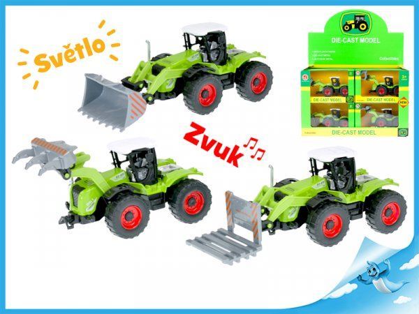 Mikro Trading Kovový traktor zelený - obrázek 1