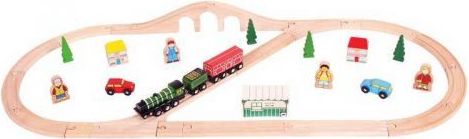 Bigjigs Rail Dřevěná vláčkodráha Flying scotsman poškozený obal - obrázek 1