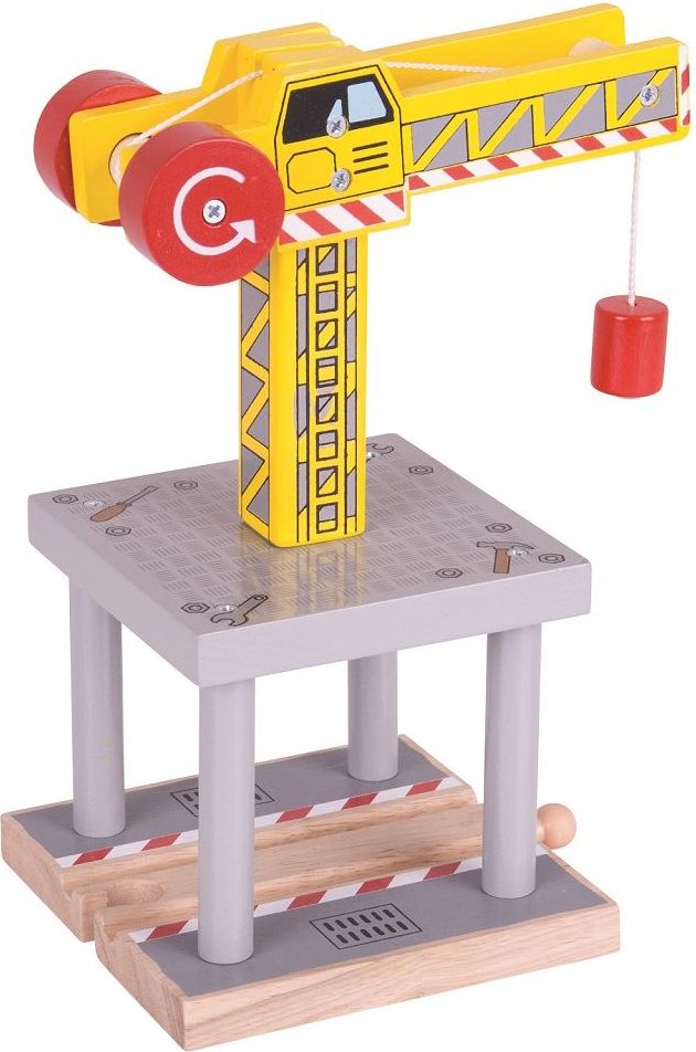 Bigjigs Rail Velký jeřáb žlutý poškozený obal - obrázek 1