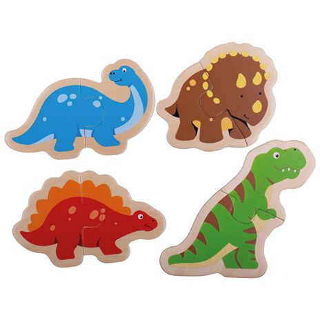 Bigjigs Toys Dřevěné puzzle dinosauři - obrázek 1