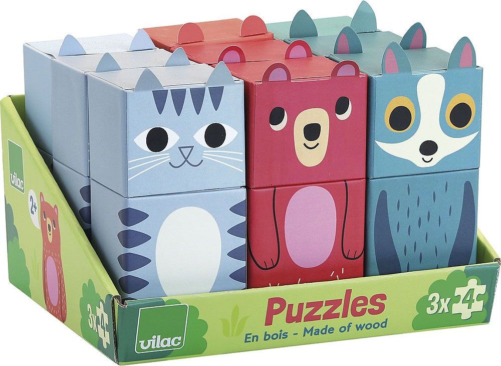 Vilac Sada dřevěného puzzle ve zvířátku 1 ks - obrázek 3