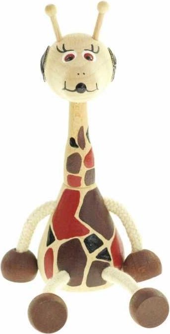 Česká dřevěná hračka Panáček žirafa - obrázek 1
