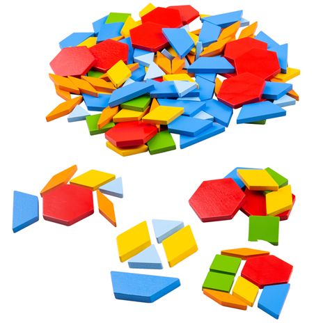 Bigjigs Toys Dřevěná barevná mozaika - obrázek 1