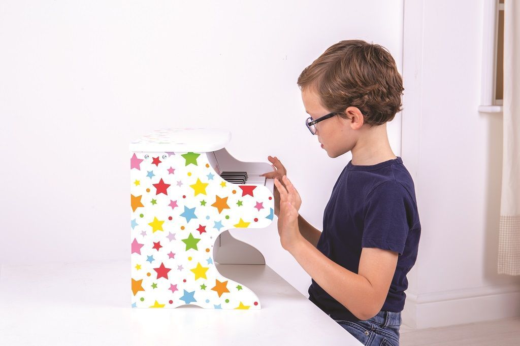 Bigjigs Toys Dřevěný klavír hvězdičky - obrázek 4