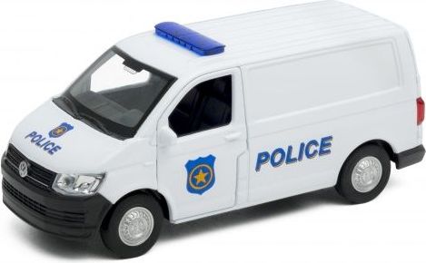 Welly Volkswagen Transporter T6 Van 1:34 policie bílé - obrázek 1