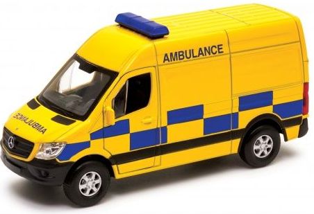 Welly Mercedes-Benz Sprinter Panel Van model 1:34 žlutá ambulance - obrázek 1
