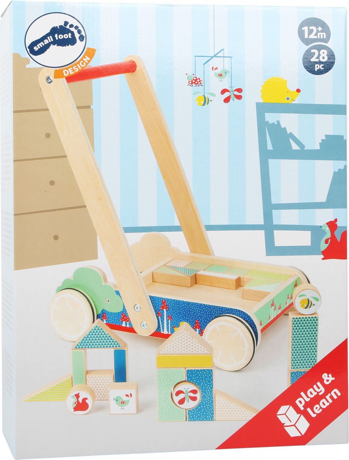 SMALL FOOT BY LEGLER Small Foot Dřevěný vozík s kostkami Move it! - obrázek 4
