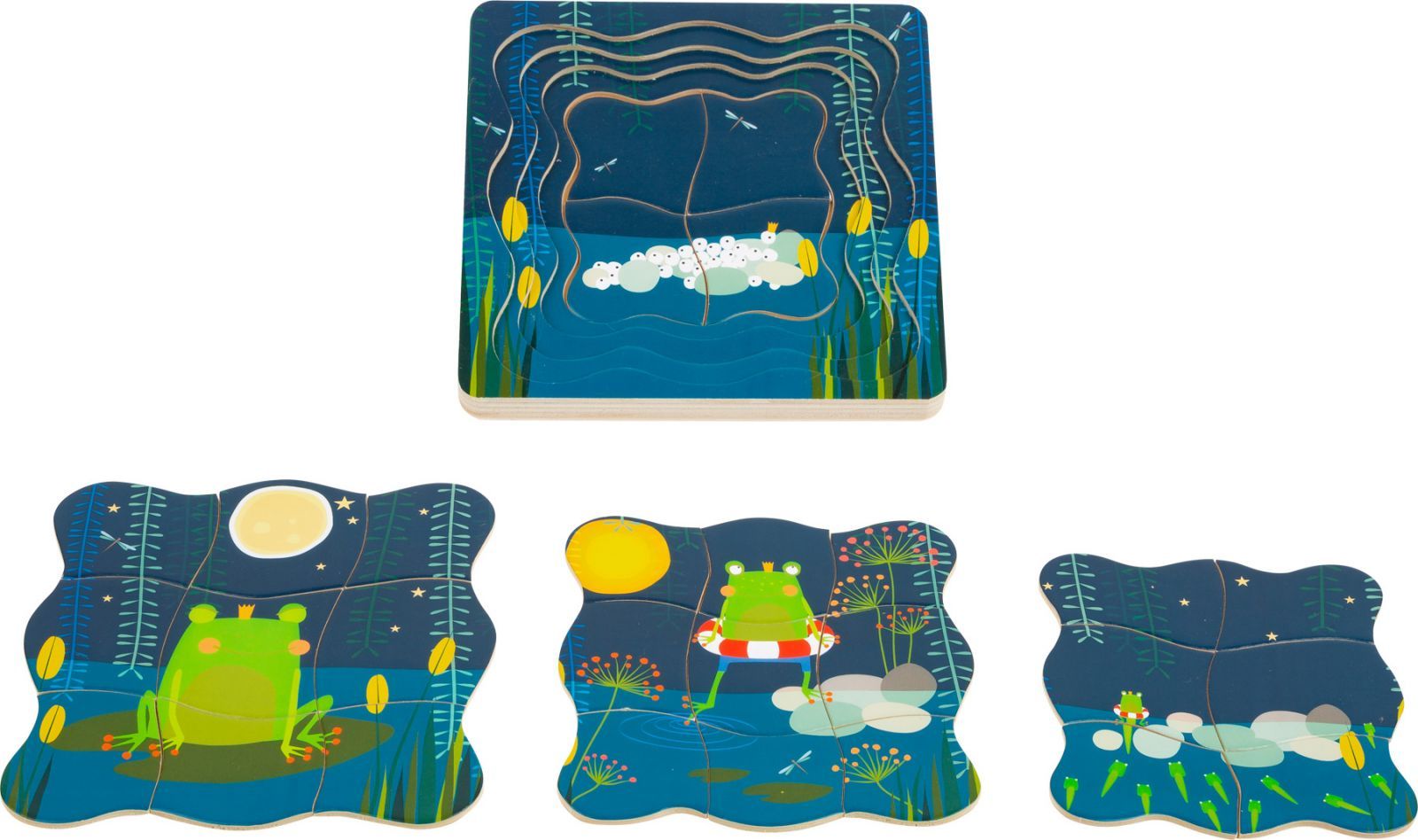 Small foot by Legler Small Foot Dřevěné puzzle Princ žabák - obrázek 1