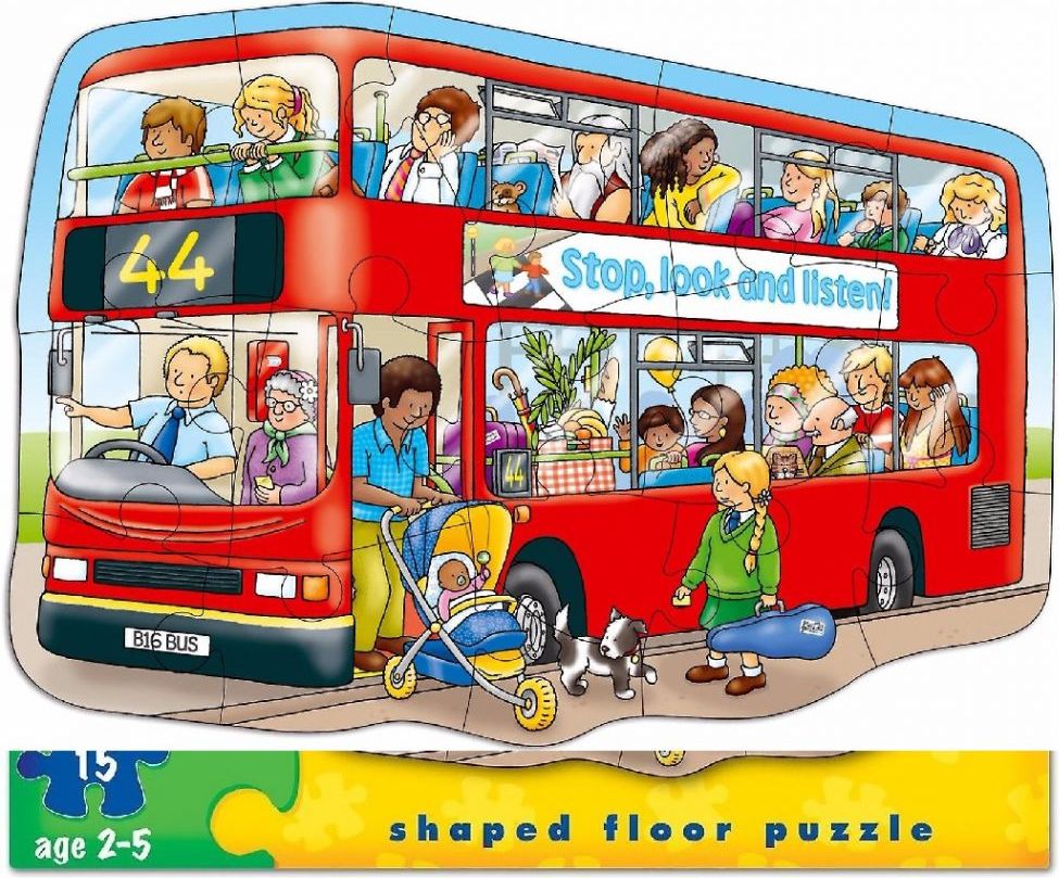 Orchard toys - Velké puzzle autobus 15 dílků - obrázek 2