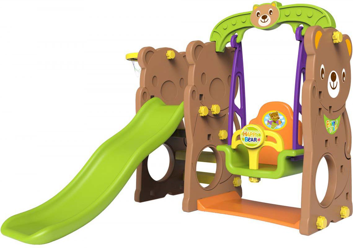 Dětská skluzavka s houpačkou - dinosaurus - obrázek 7