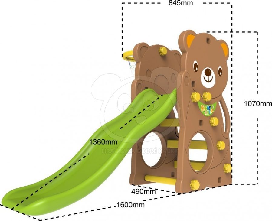 Dětská skluzavka s houpačkou - dinosaurus - obrázek 6