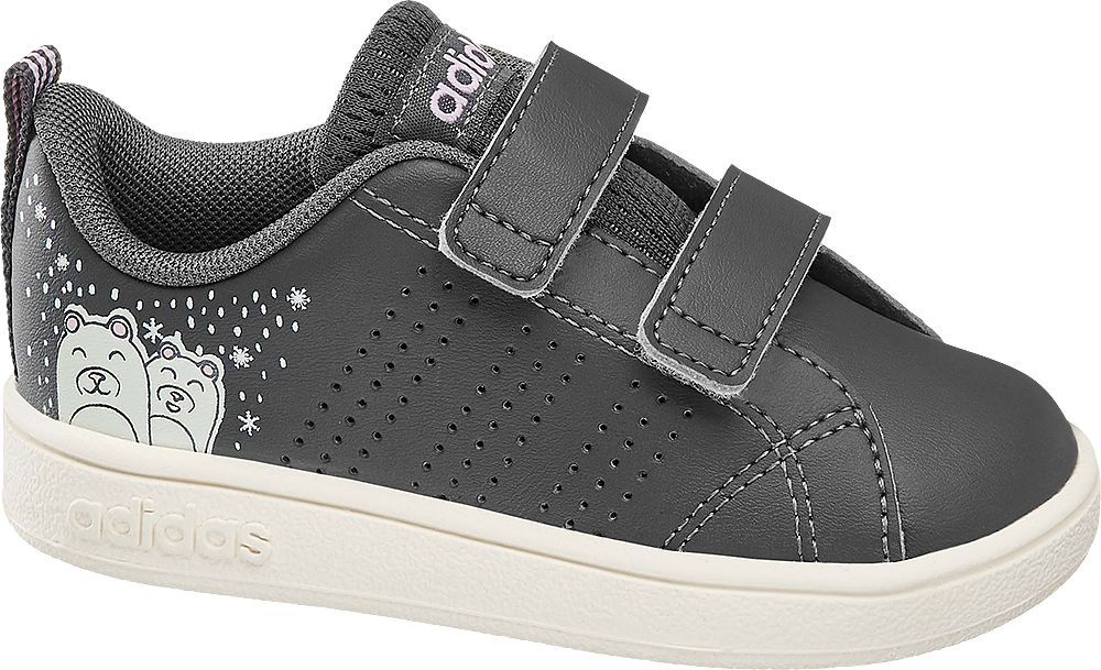 Deichmann - adidas Šedé dětské tenisky na suchý zip Adidas Vs Advcl Cmf Inf 24 šedá - obrázek 1