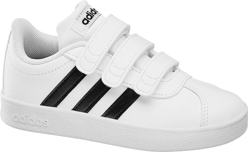 Deichmann - adidas Bílé tenisky na suchý zip Adidas Vl Court 2.0 Cmf C 34 bílá - obrázek 1