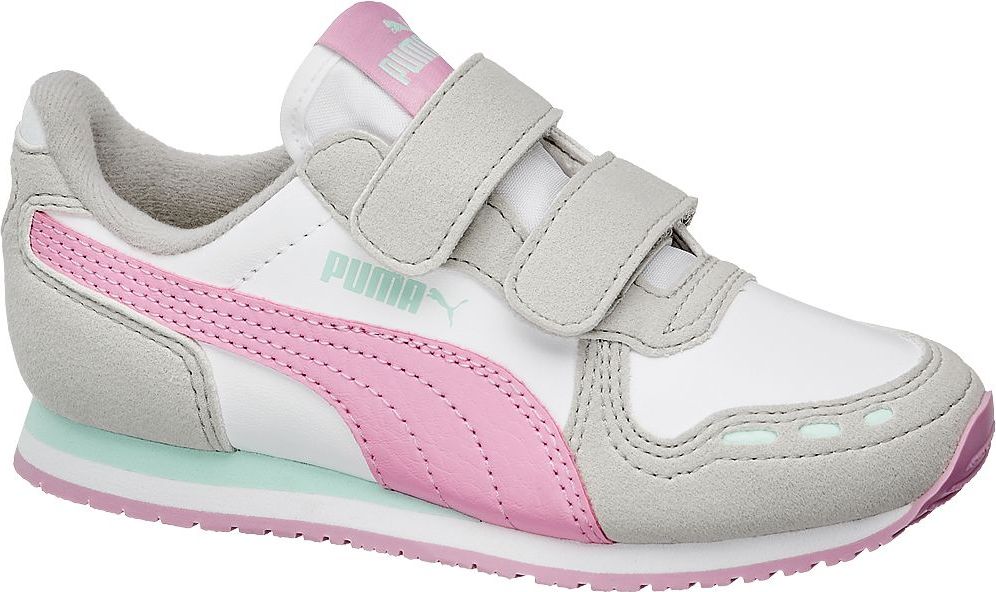 Deichmann - Puma Šedé tenisky na suchý zip Puma Cabana Racer Sl V Ps 34 šedobílá - obrázek 1