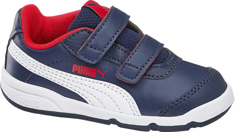Deichmann - Puma Tmavě modré dětské tenisky na suchý zip Puma Stepfleex 2 Sl V Inf 21 modrá - obrázek 1