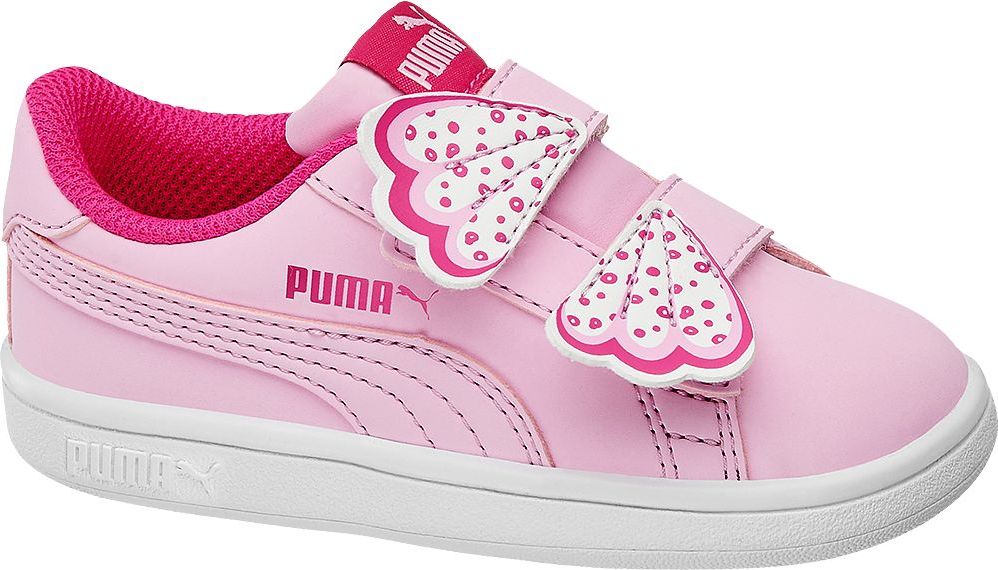 Deichmann - Puma Růžové dětské tenisky na suchý zip Puma Smash Butterfly 24 růžová - obrázek 1